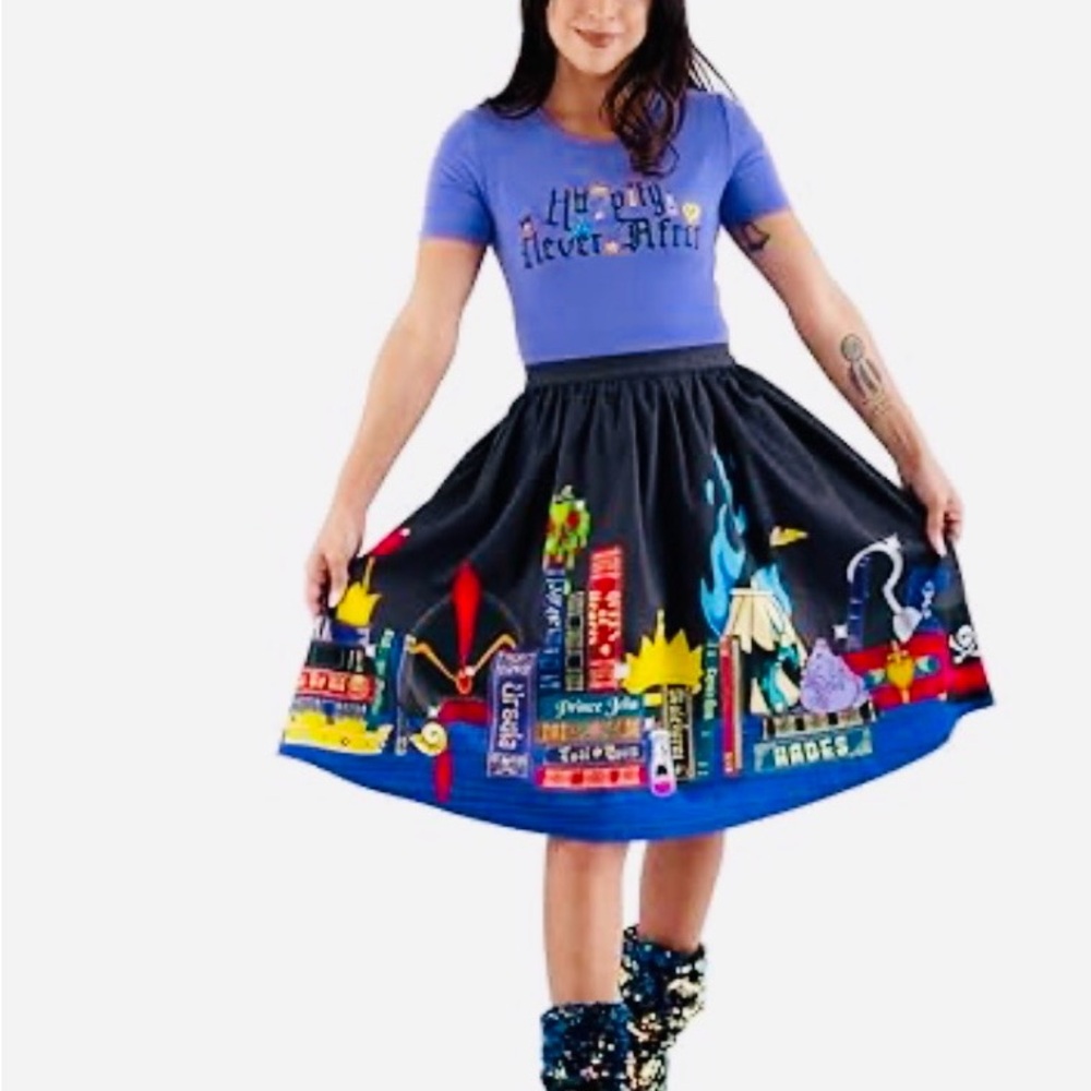 Loungefly Disney Villains Stitch Shoppe Purple'Happily Never After' Tee - Picture 5 of 10
